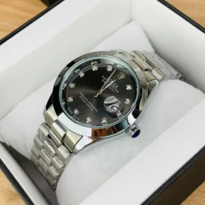 Silver Black New Model Stainless Steel – Diamond Hour Markers